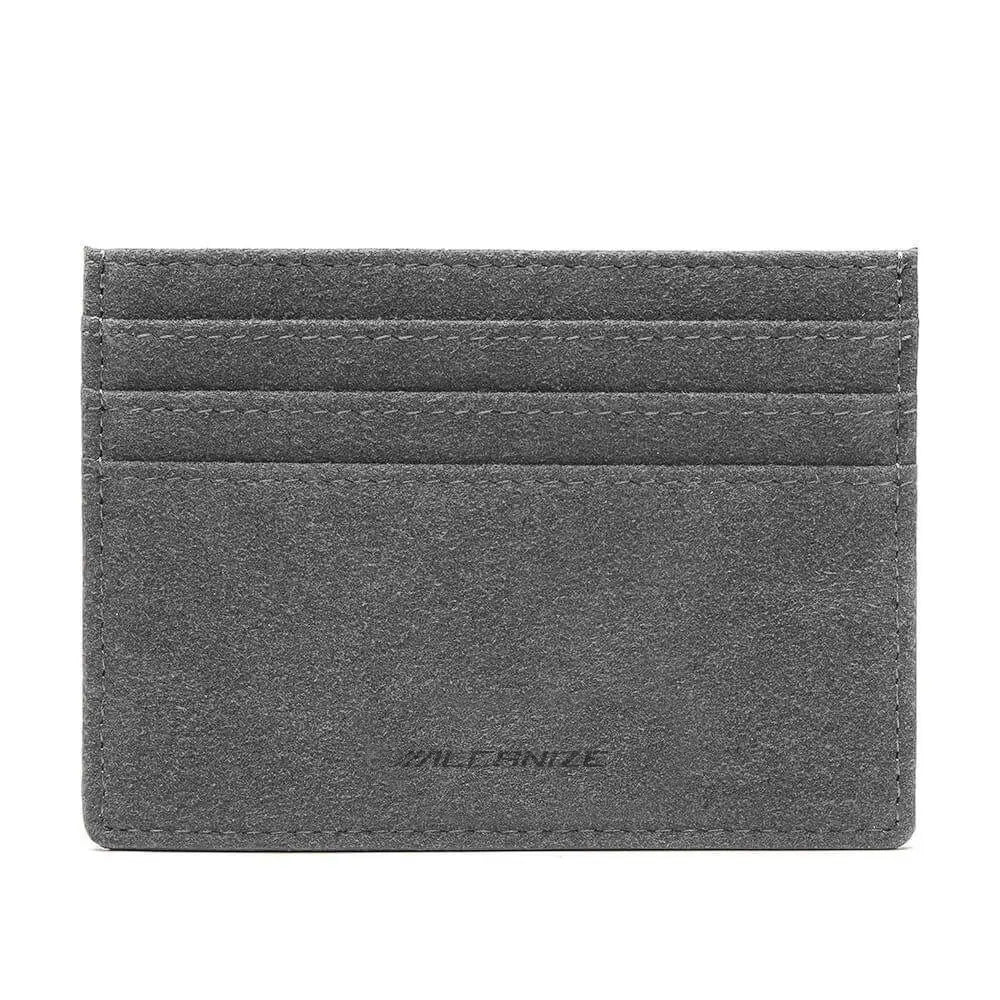 Alcantara Card Wallet - Grigio Nardò