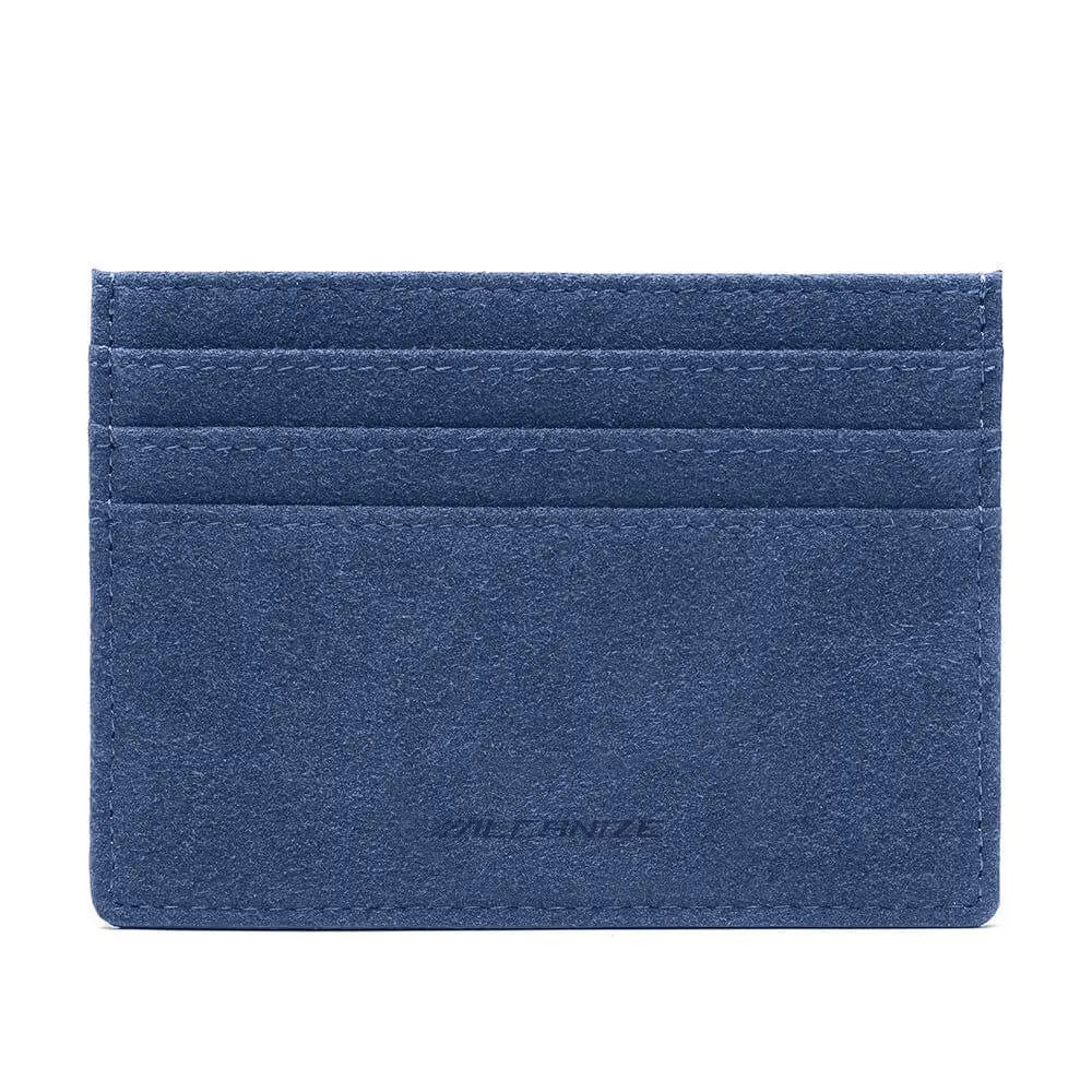 Alcantara Card Wallet - Blu Monaco
