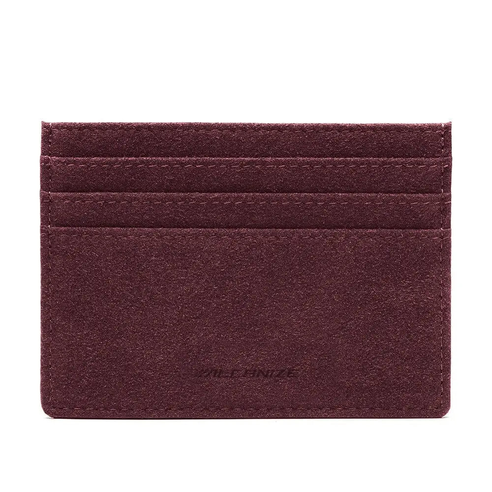 Alcantara Card Wallet - Rosso
