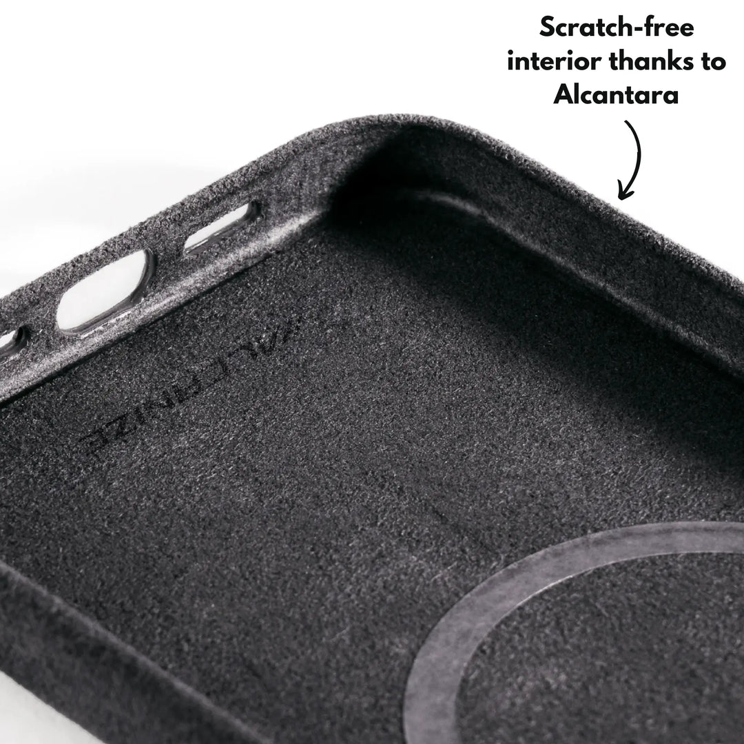 Alcantara Case for iPhone 13 – Grigio Spazio