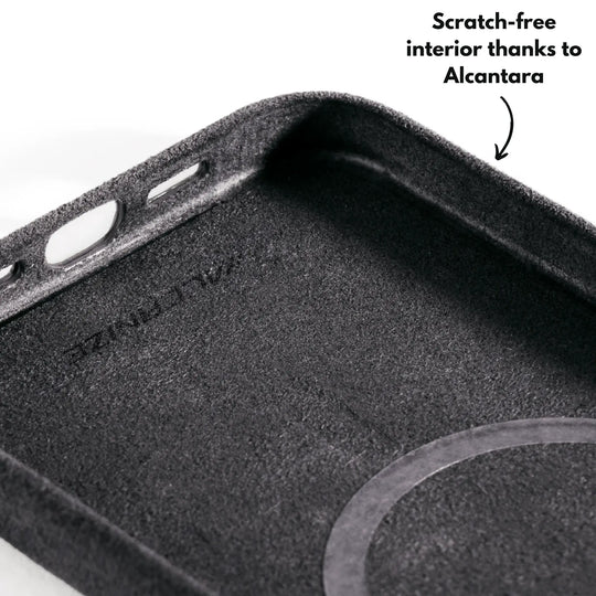 Alcantara Case for iPhone 13 – Grigio Spazio