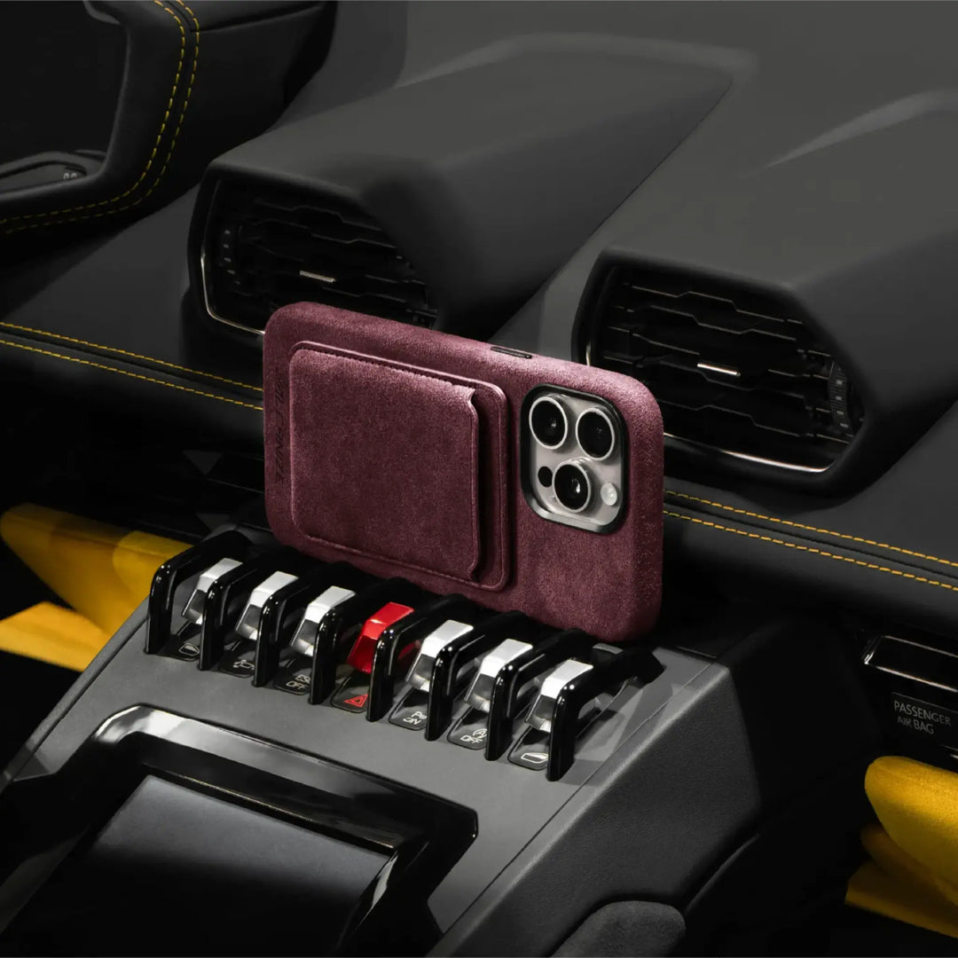 Alcantara MagSafe Wallet - Rosso