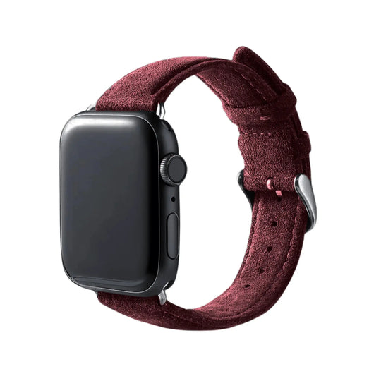 Alcantara Apple Watch Band With Buckle - Rosso - 42/44/45/46mm & Ultra (49mm)