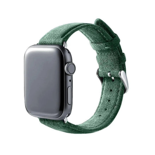 Alcantara Apple Watch Band With Buckle - Verde Toscana - 38/40/41/42mm