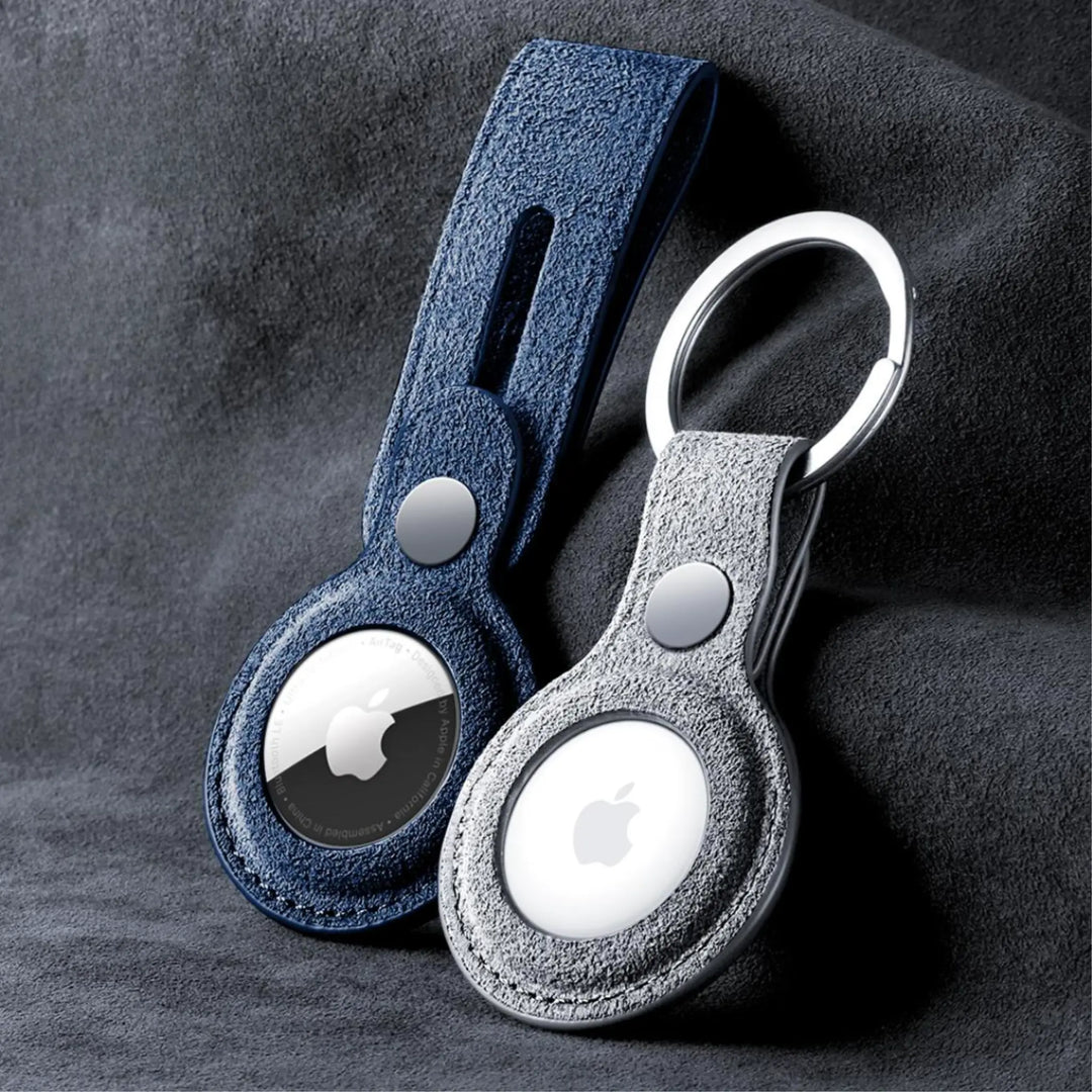 Alcantara AirTag Case - Grigio Spazio