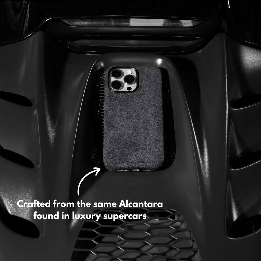Alcantara Case for iPhone 13 – Grigio Spazio