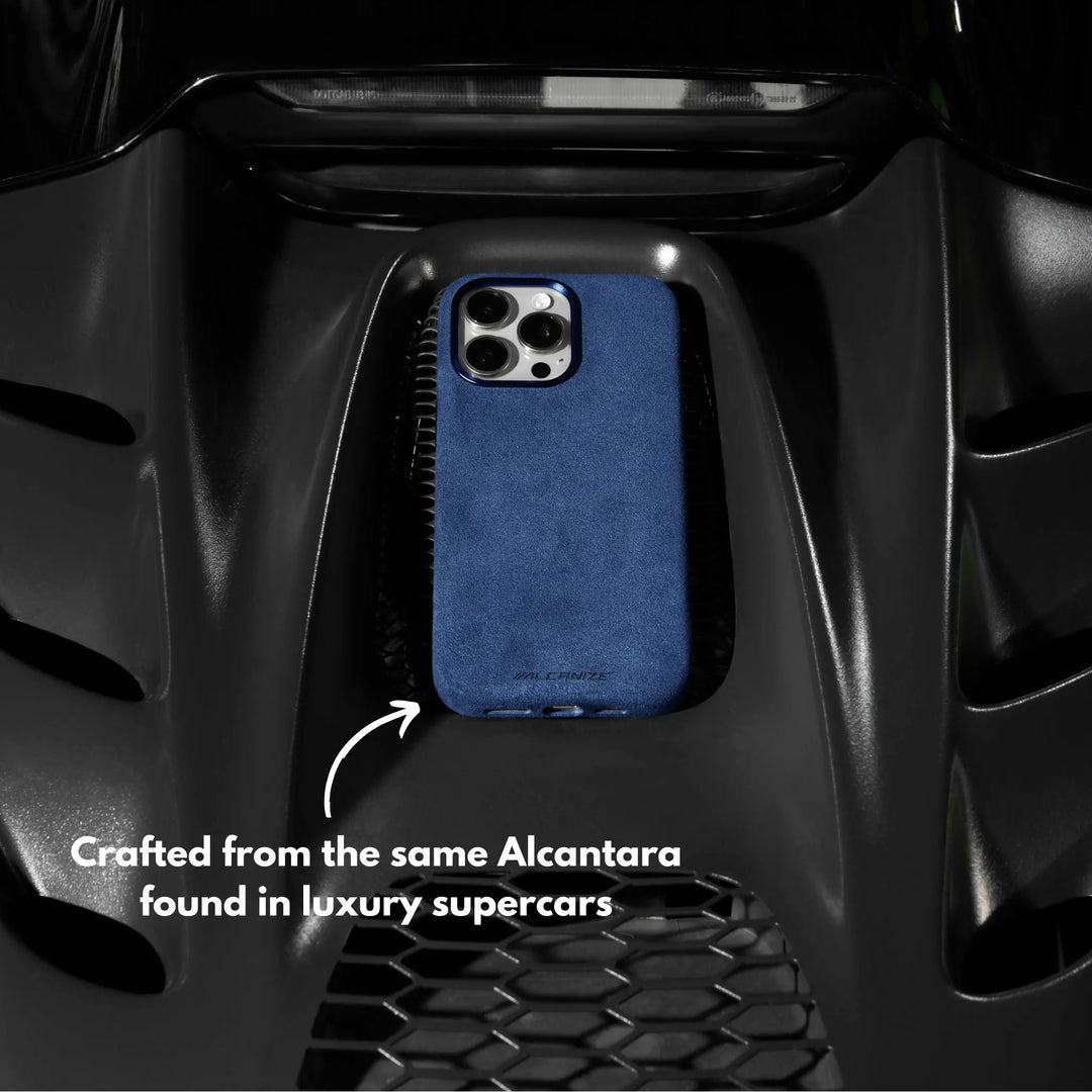 Alcantara Case for iPhone 15 – Blu Monaco