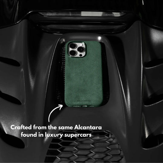 Alcantara Case for iPhone 15 Pro Max – Verde Toscana
