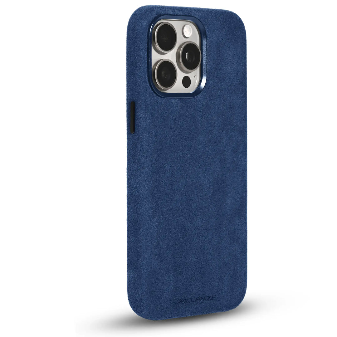 Alcantara Case for iPhone 15 – Blu Monaco