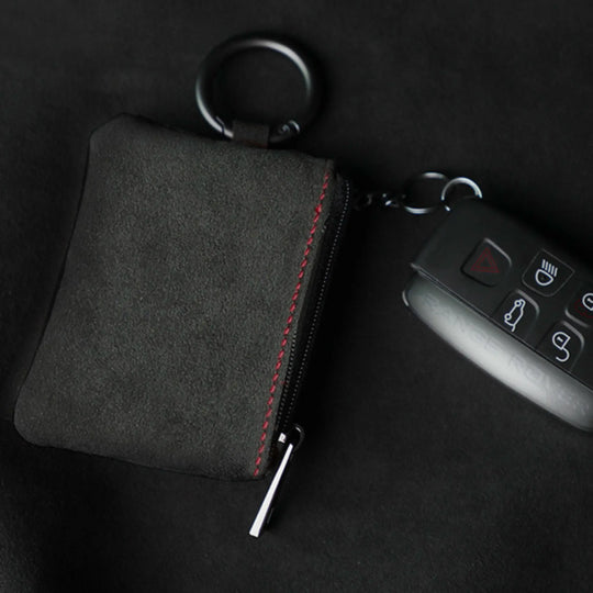 Alcantara Car Key Case - Rosso