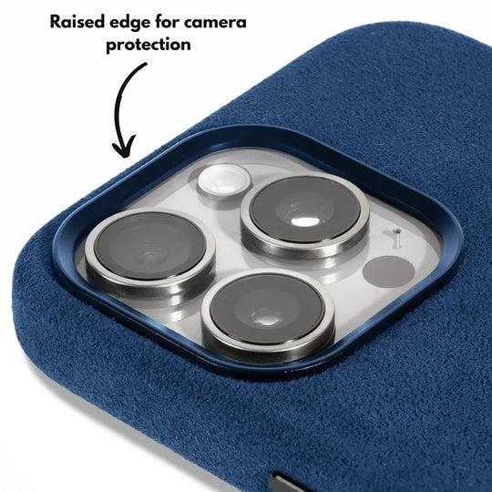 Alcantara Case for iPhone 15 – Blu Monaco