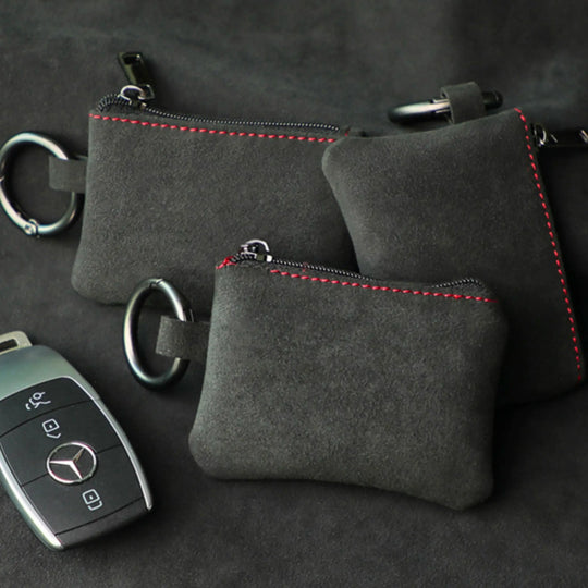 Alcantara Car Key Case - Rosso