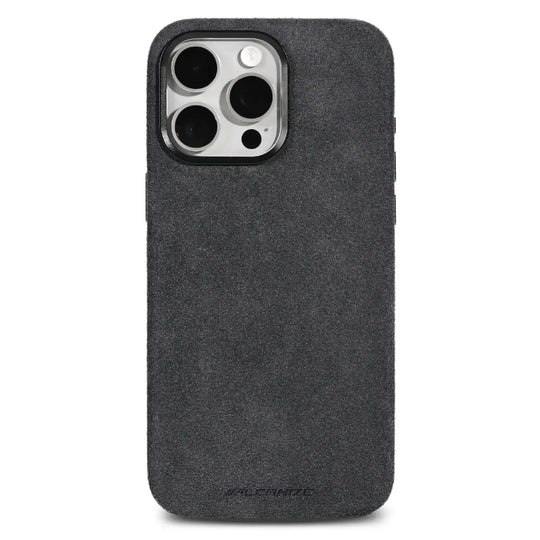 Alcantara Case for iPhone 15 Pro Max – Grigio Spazio