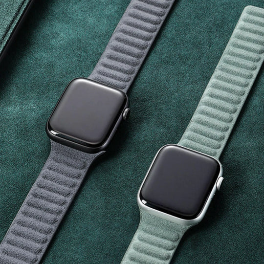 Alcantara Apple Watch Band – Verde Toscana - 42–44-45-46mm & Ultra 49mm