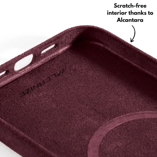 Alcantara Case for iPhone 13 – Rosso