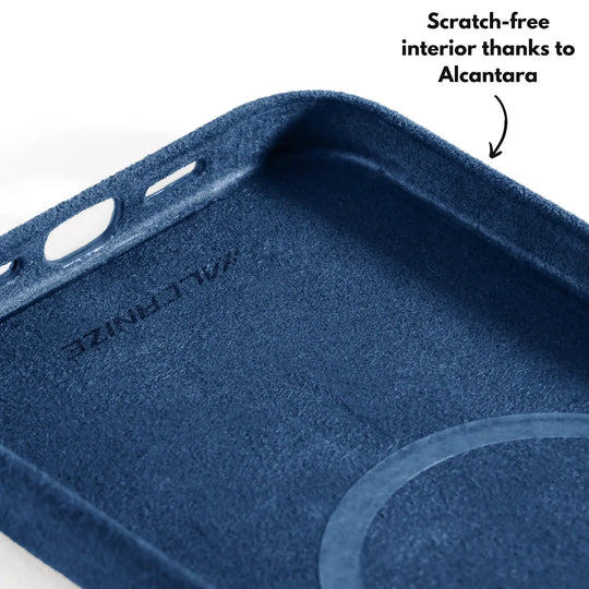 Alcantara Case for iPhone 15 – Blu Monaco