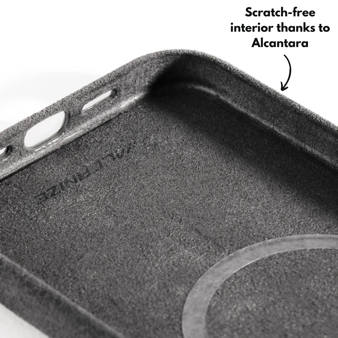 Alcantara Case for iPhone 13 – Grigio Nardò