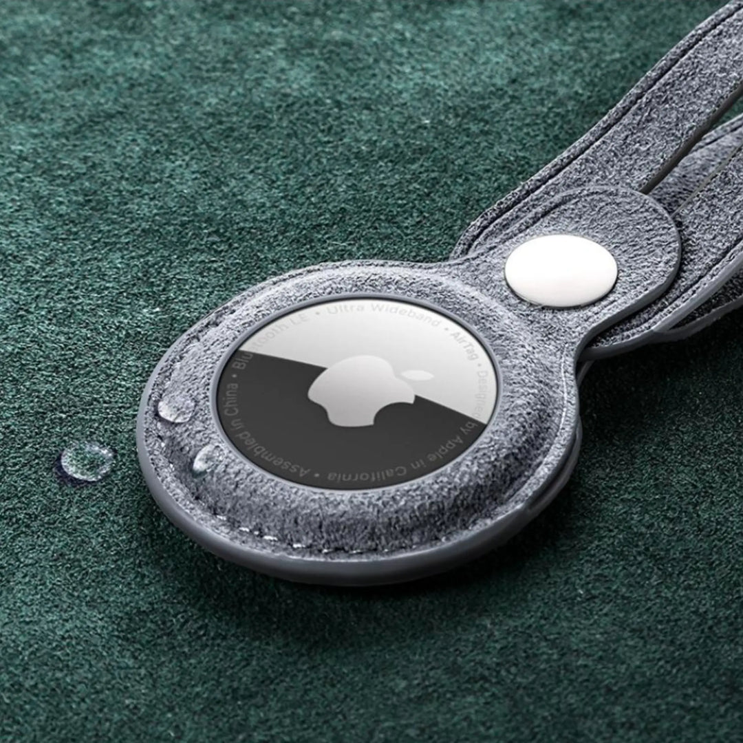 Alcantara AirTag Case - Grigio Spazio