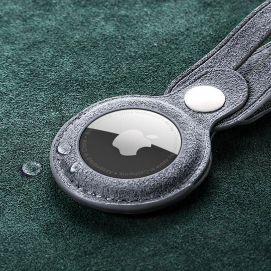 Alcantara AirTag Case - Grigio Spazio