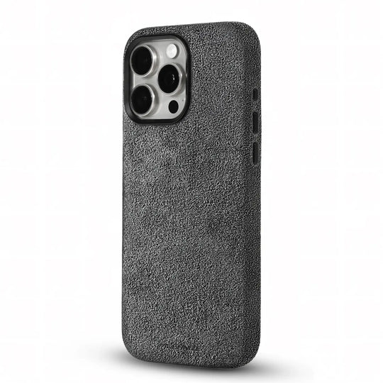 Alcantara Case for iPhone 14 Plus – Grigio Nardò