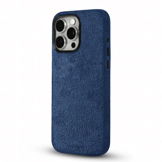 Alcantara Case for iPhone 16 Pro Max – Blu Monaco