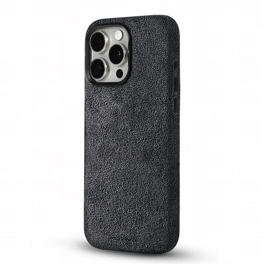 Alcantara Case for iPhone 16 Pro Max – Grigio Spazio