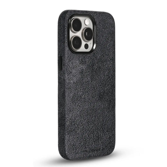 Alcantara Case for iPhone 15 Pro – Grigio Spazio