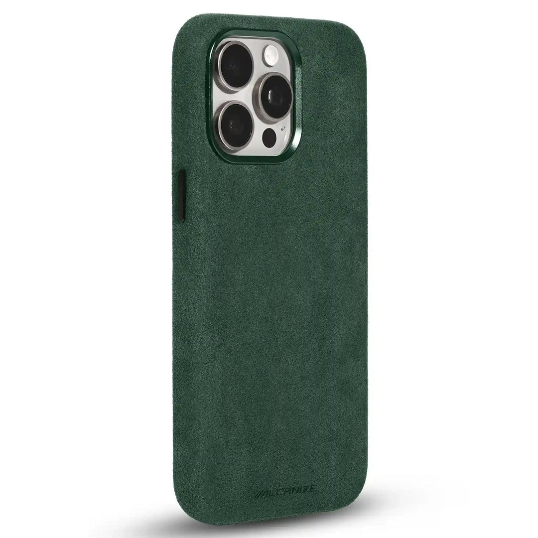 Alcantara Case for iPhone 15 Pro Max – Verde Toscana