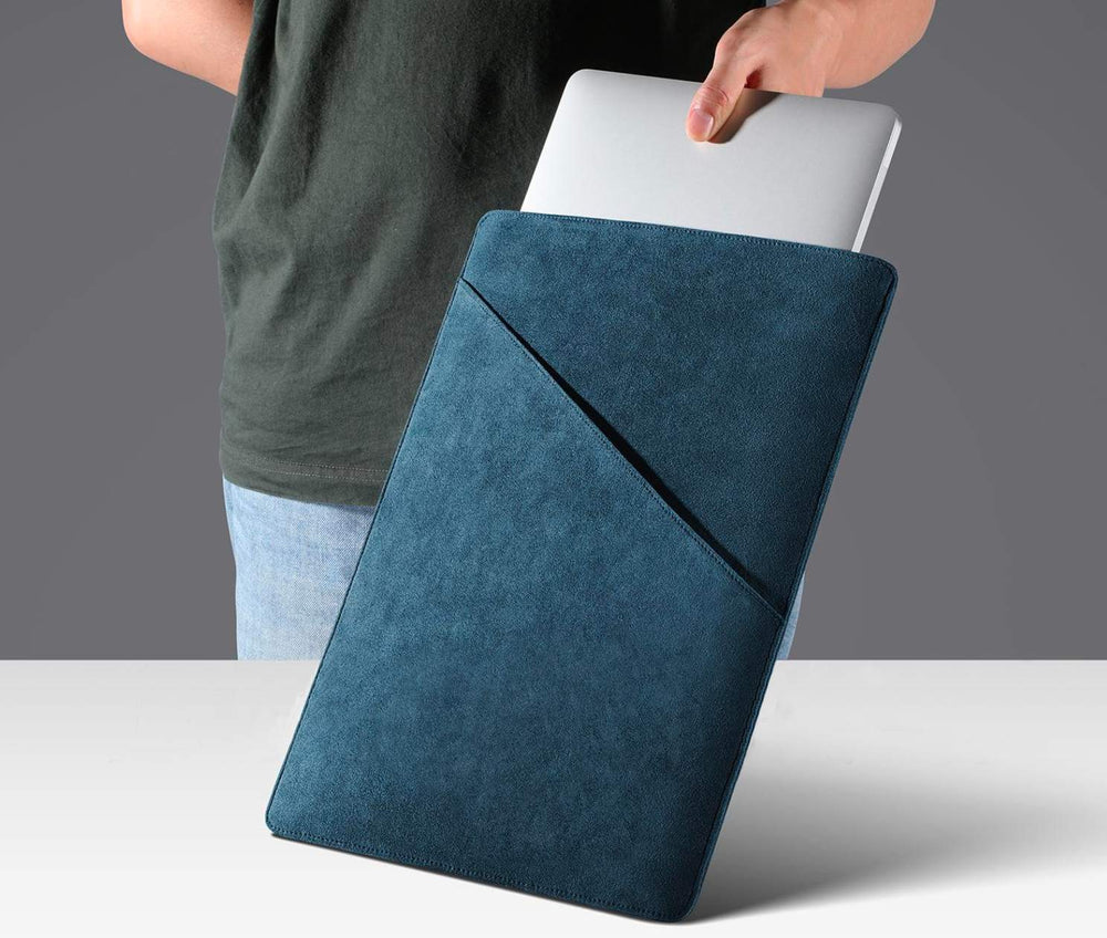 Alcantara Laptop Sleeve - 13 & 14 Inch - Grigio Spazio