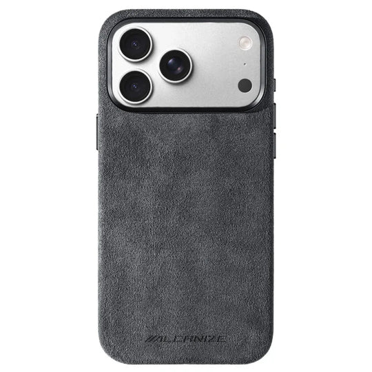 Alcantara Case for iPhone 17 Pro – Grigio Spazio