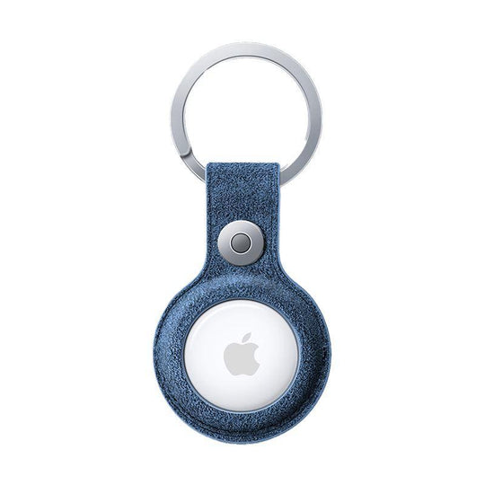 Alcantara AirTag Case - Blu Monaco