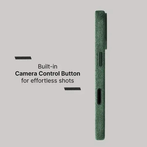 Alcantara Case for iPhone 17 – Verde Toscana