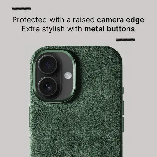Alcantara Case for iPhone 17 – Verde Toscana