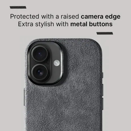 Alcantara Case for iPhone 17 – Grigio Nardo
