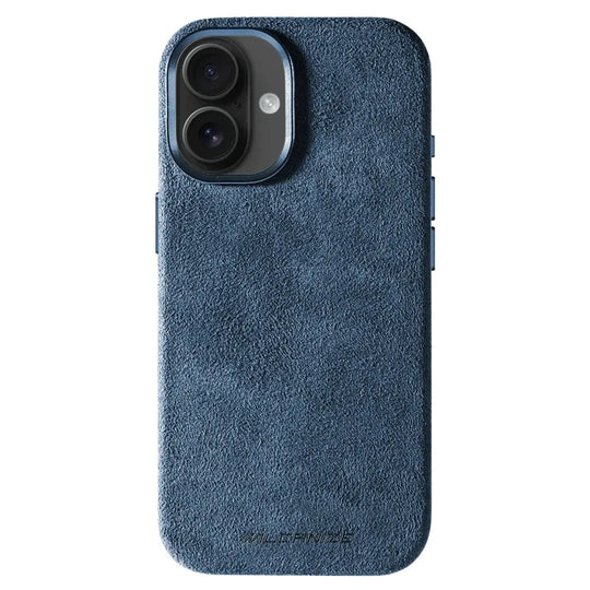 Alcantara Case for iPhone 17 – Blue Monaco