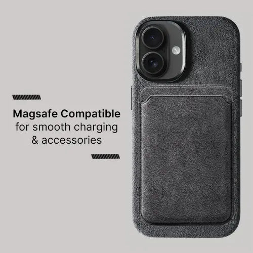 Alcantara Case for iPhone 17 – Grigio Spazio