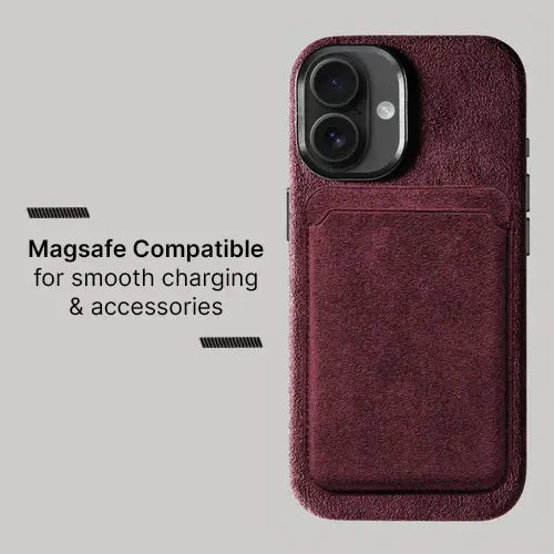 Alcantara Case for iPhone 17 – Rosso