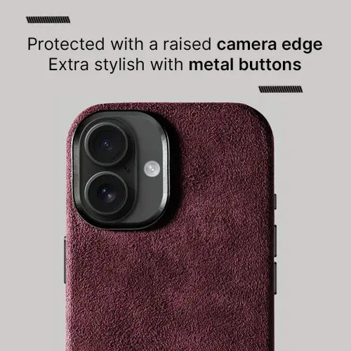 Alcantara Case for iPhone 17 – Rosso