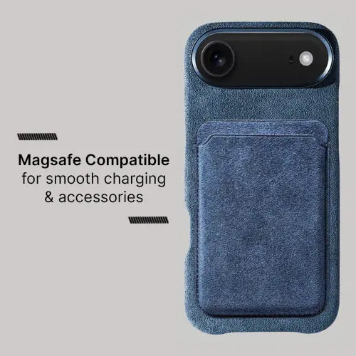 Alcantara Case for iPhone 17 Air – Blu Azure