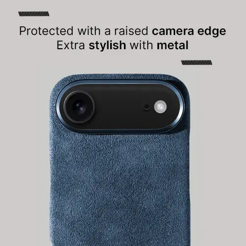 Alcantara Case for iPhone 17 Air – Blu Azure