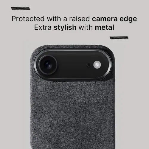 Alcantara Case for iPhone 17 Air – Grigio Spazio