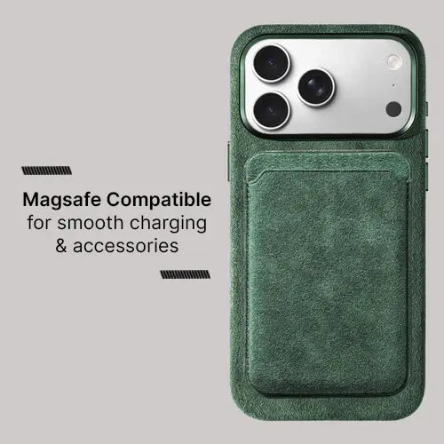 Alcantara Case for iPhone 17 Pro – Verde Toscana