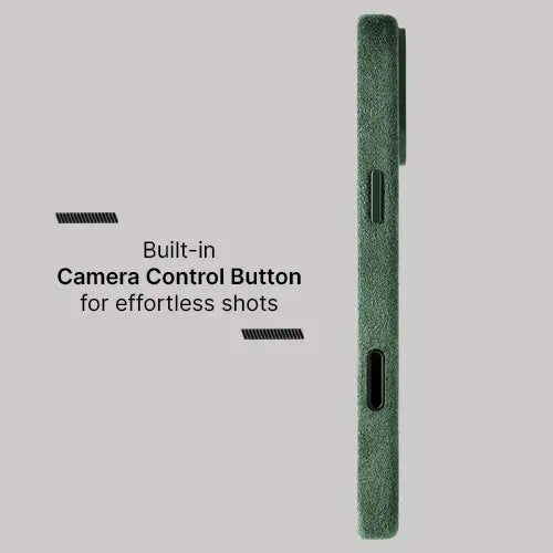 Alcantara Case for iPhone 17 Pro – Verde Toscana