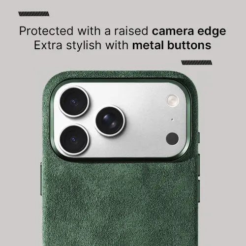 Alcantara Case for iPhone 17 Pro Max – Verde Toscana