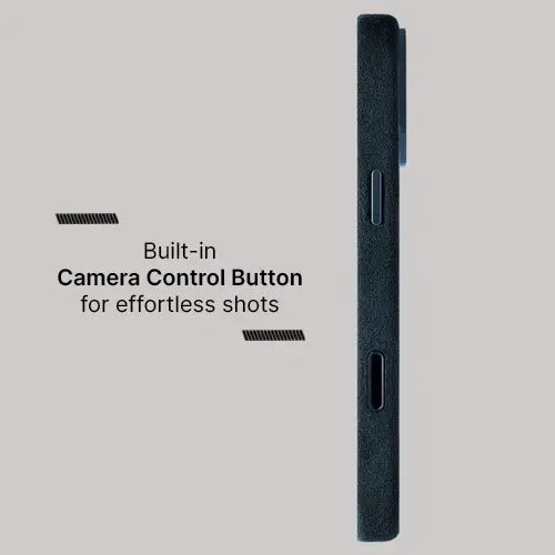 Alcantara Case for iPhone 17 Pro Max – Blu Navy