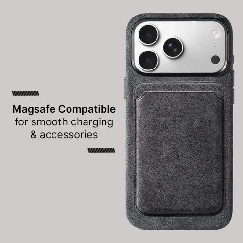 Alcantara Case for iPhone 17 Pro Max – Grigio Spazio