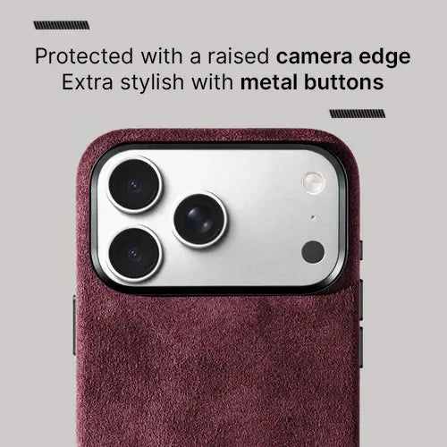 Alcantara Case for iPhone 17 Pro – Rosso